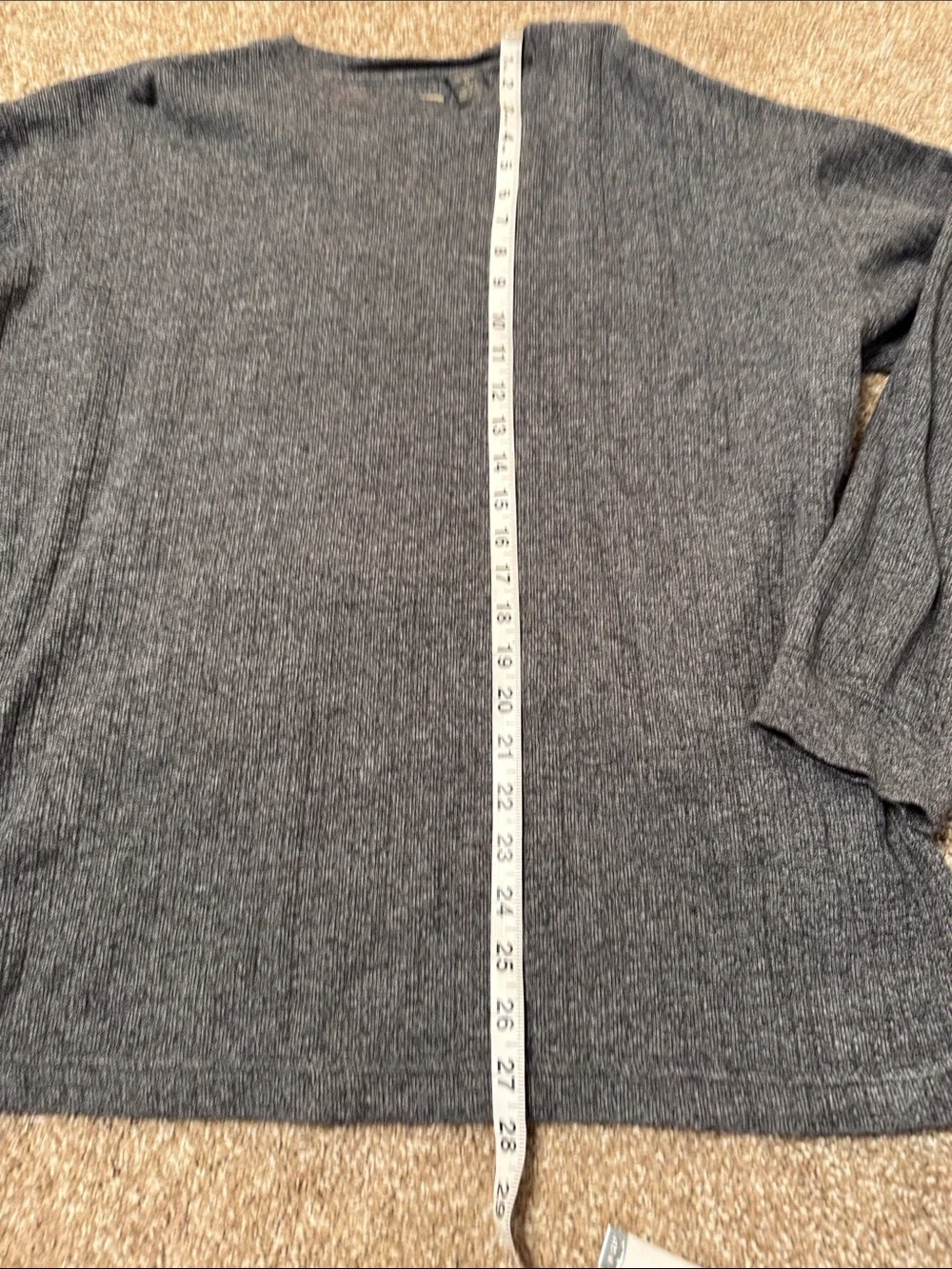 Naturalife Crewneck Sweater - Gray breathable knit textured SZ XL